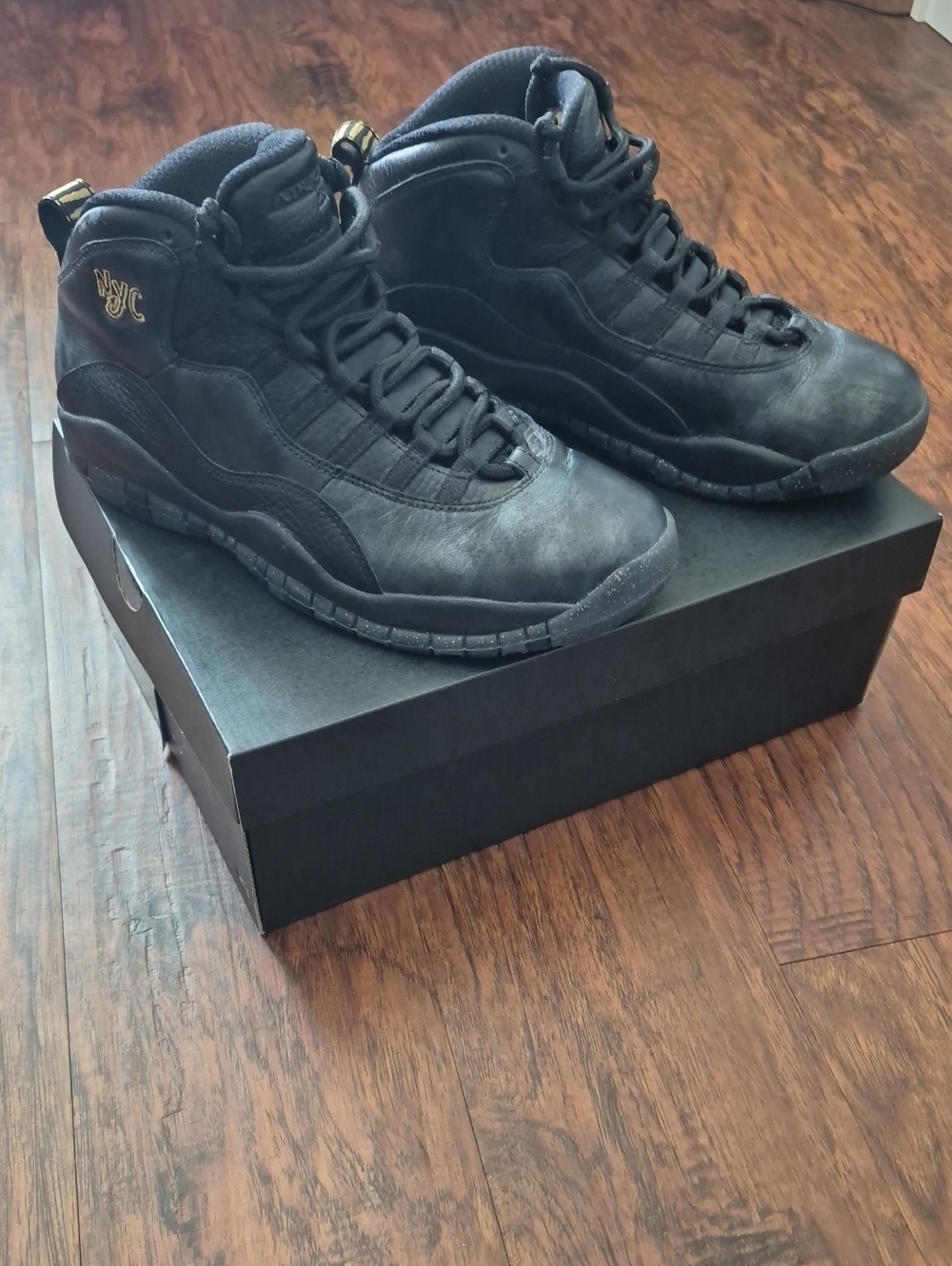 Air Jordan Retro 10 Black High-Top Men's Athletic Sneakers